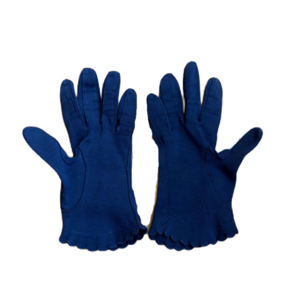 Grandoe vintage gloves suede navy 6.5 - Picture 2 of 6
